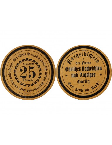 ALLEMAGNE, GÖRLITZ - 25 PFENNIG 1920
