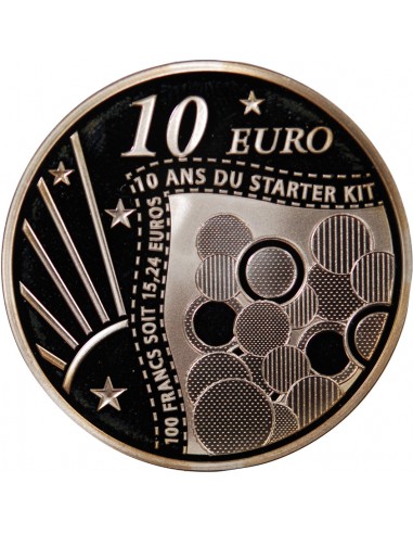 FRANCE, 10 ANS DU STARTER KIT - 10 EUROS ARGENT 2011