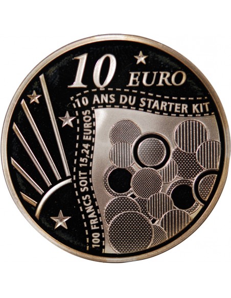 FRANCE, 10 ANS DU STARTER KIT - 10 EUROS ARGENT 2011