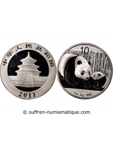 CHINE, PANDA - ONCE ARGENT 2011