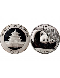 CHINE, PANDA - ONCE ARGENT 2011 2