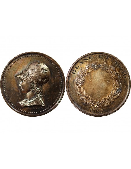 EXPOSITION INTERNATIONALE DE BLANC ET NOIR - MEDAILLE ARGENT 1885