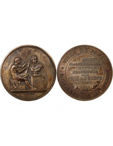 ENSEIGNEMENT DU DESSIN, VILLE DE PARIS - MEDAILLE ARGENT 1892