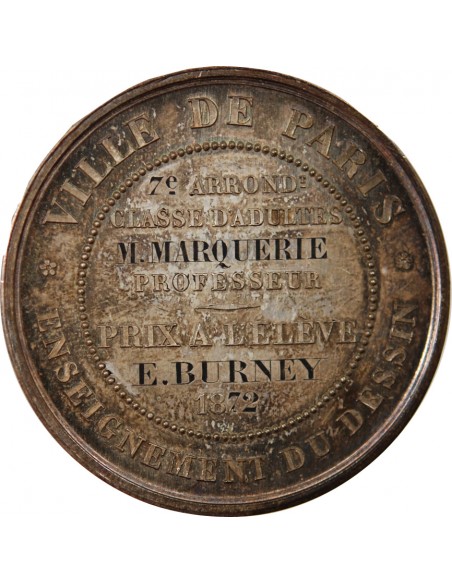 ENSEIGNEMENT DU DESSIN, CERES - MEDAILLE ARGENT 1872