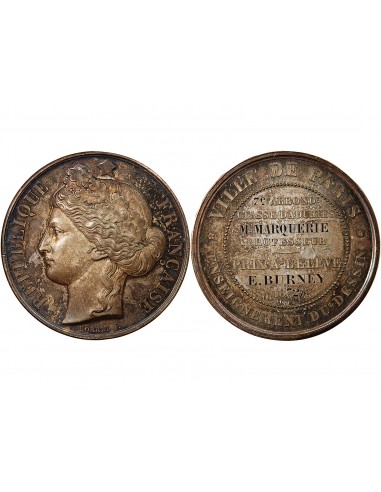 ENSEIGNEMENT DU DESSIN, CERES - MEDAILLE ARGENT 1872