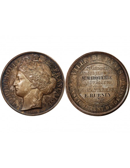ENSEIGNEMENT DU DESSIN, CERES - MEDAILLE ARGENT 1872
