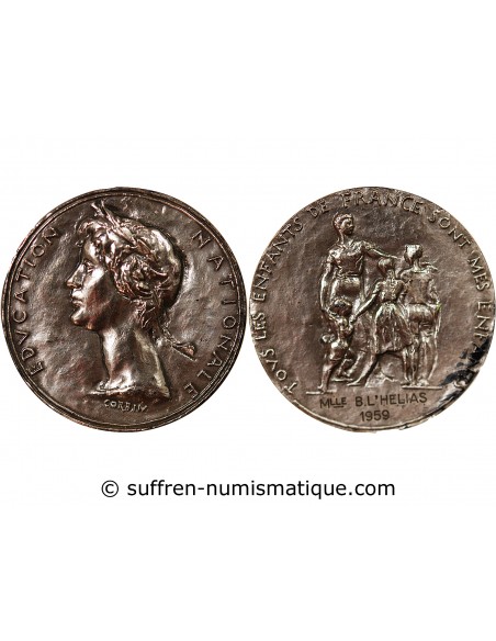 EDUCATION NATIONALE - MEDAILLE ARGENT 1959