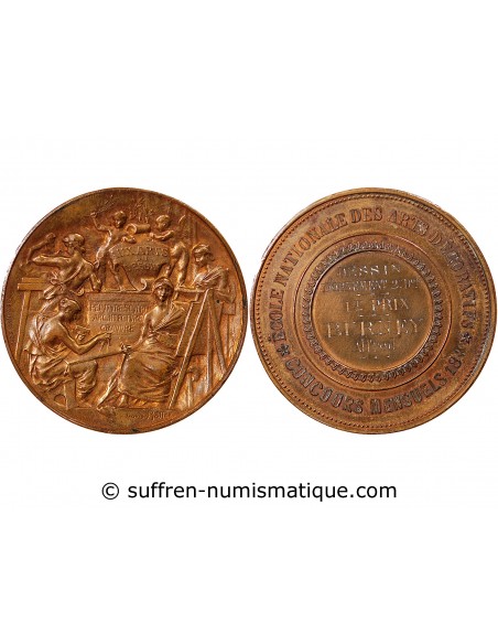 ECOLE NATIONALE DES ARTS DECORATIFS - MEDAILLE 1889