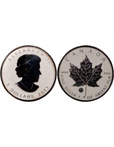 CANADA, MAPLE LEAF - ONCE ARGENT 2011 - F15 PRIVY MARK 2