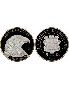 ANDORRE, AGUILA DAURADA - 5 DINERS ARGENT 2011 BE - F15 PRIVY MARK 2