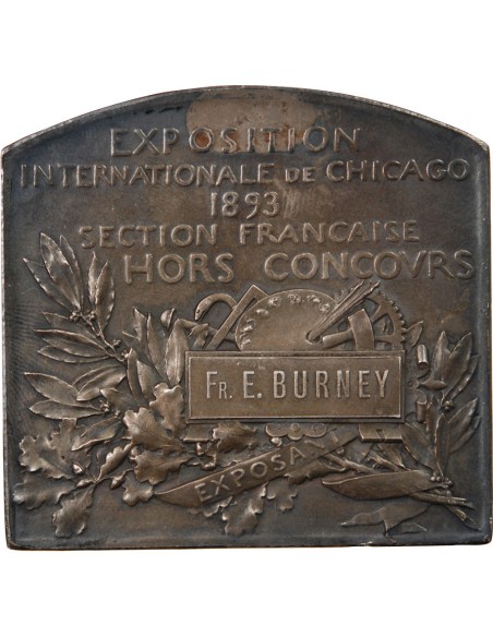 EXPOSITION INTERNATIONALE DE CHICAGO - PLAQUE 1893