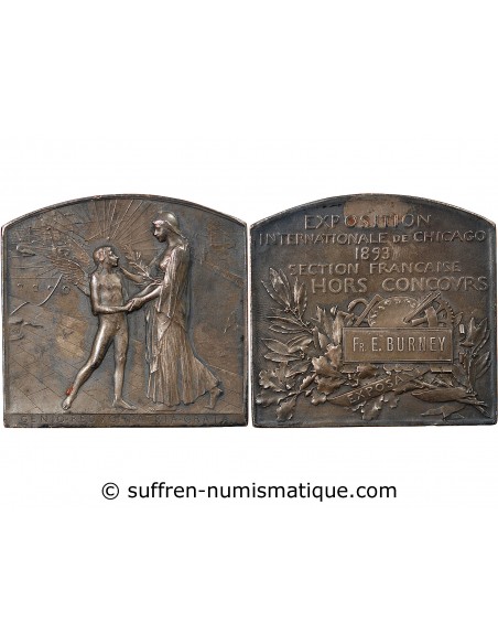 EXPOSITION INTERNATIONALE DE CHICAGO - PLAQUE 1893
