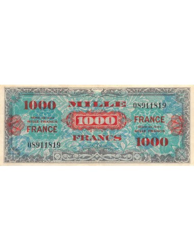 IMPRESSION AMERICAINE, FRANCE - 1000 FRANCS 1945 SANS SERIE - TTB+