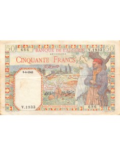 ALGERIE - 50 FRANCS 03/04/1945 - TB+ 2