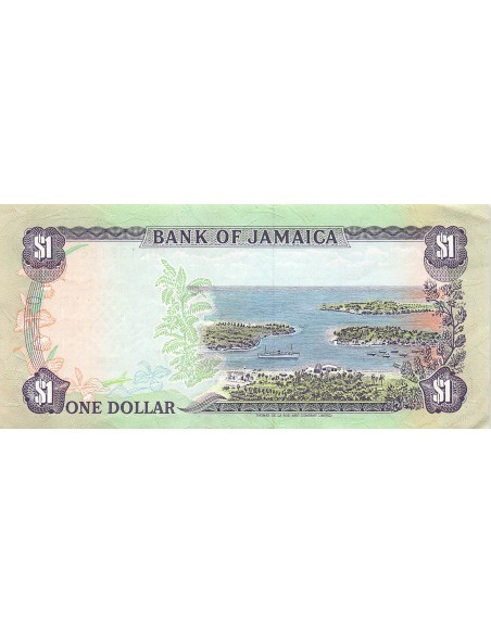JAMAIQUE, SIR ALEXANDER BUSTAMANTE - 1 DOLLAR 1989 - TTB+