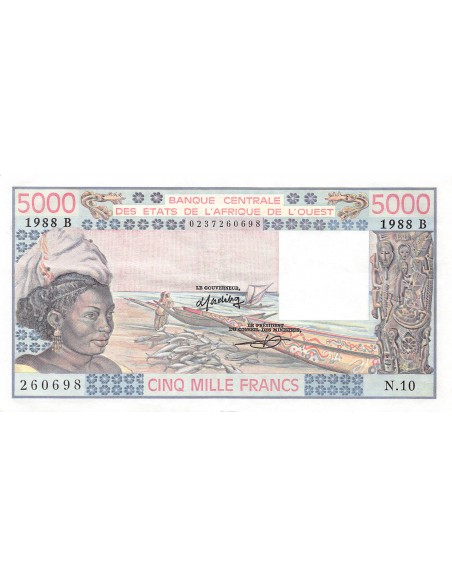 BANQUE DES ETATS DE L'AFRIQUE DE L'OUEST, BENIN - 10000 FRANCS 1998 - TB+