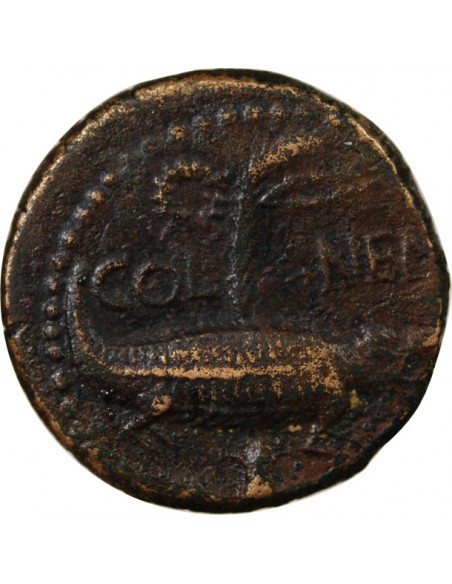 NEMAUSUS, NIMES, AUGUSTE ET AGRIPPA - DUPONDIUS 29 AV JC / 10