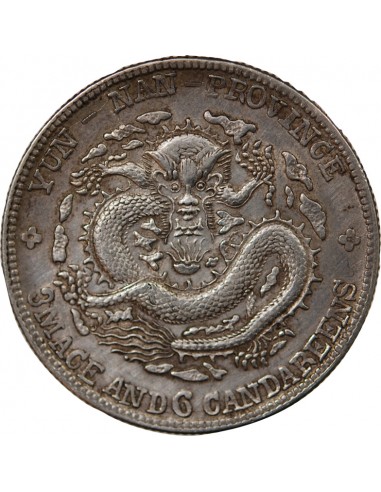 CHINE, YUN-NAN - 3 MACE 6 CANDAREENS ARGENT 1908