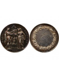MARIAGE - MEDAILLE ARGENT poinçon Corne (après 1879) 2
