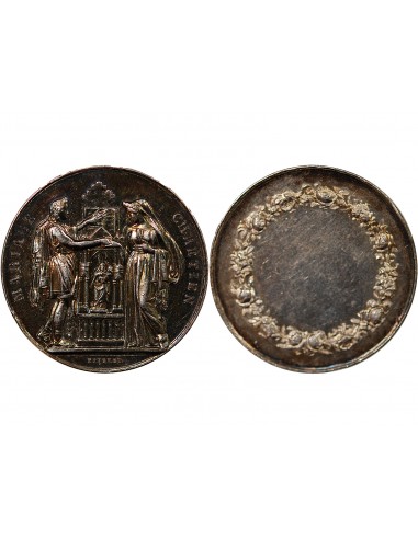 MARIAGE - MEDAILLE ARGENT poinçon Corne (après 1879)