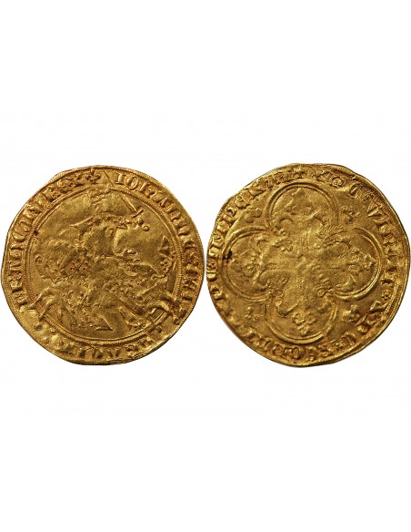 JEAN LE BON - FRANC A CHEVAL OR 1360