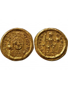 JUSTINIEN Ier﻿﻿ - SOLIDUS OR 542 / 565 CONSTANTINOPLE 2