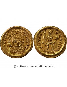 JUSTINIEN Ier﻿﻿ - SOLIDUS OR 542 / 565 CONSTANTINOPLE