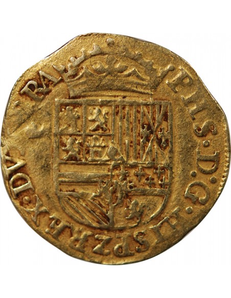 DUCHÉ DE BRABANT, PHILIPPE II - 1/2 REAL OR 1560 / 1573 ANVERS