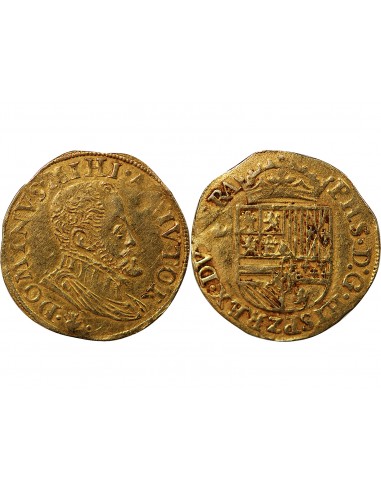 DUCHÉ DE BRABANT, PHILIPPE II - 1/2 REAL OR 1560 / 1573 ANVERS