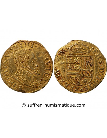 DUCHÉ DE BRABANT, PHILIPPE II - 1/2 REAL OR 1560 / 1573 ANVERS