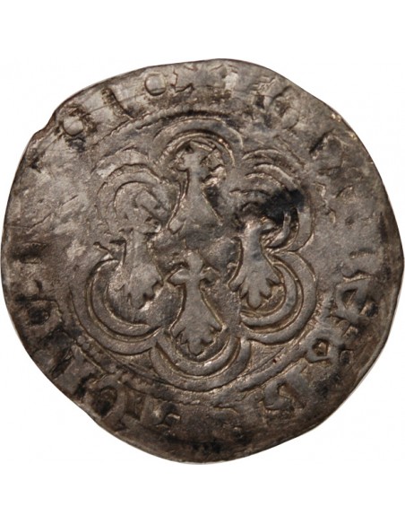 DUCHÉ DE BRETAGNE, JEAN V - BLANC DIT A L'HEXALOBE 1399 / 1442 NANTES