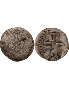 DUCHÉ DE BRETAGNE, JEAN V - BLANC DIT A L'HEXALOBE 1399 / 1442 NANTES 2