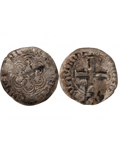 DUCHÉ DE BRETAGNE, JEAN V - BLANC DIT A L'HEXALOBE 1399 / 1442 NANTES