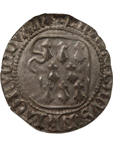 DUCHÉ DE BRETAGNE, FRANCOIS I et II - BLANC A LA TARGE 1442 / 1488 NANTES