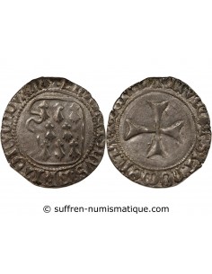 DUCHÉ DE BRETAGNE, FRANCOIS I et II - BLANC A LA TARGE 1442 / 1488 NANTES