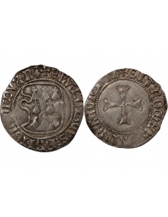 DUCHÉ DE BRETAGNE, FRANCOIS I et II - BLANC A LA TARGE 1442 / 1488 NANTES 2