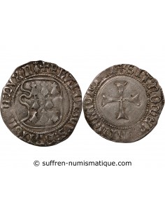 DUCHÉ DE BRETAGNE, FRANCOIS I et II - BLANC A LA TARGE 1442 / 1488 NANTES