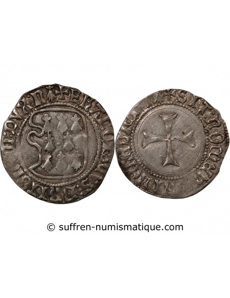 DUCHÉ DE BRETAGNE, FRANCOIS I et II - BLANC A LA TARGE 1442 / 1488 NANTES