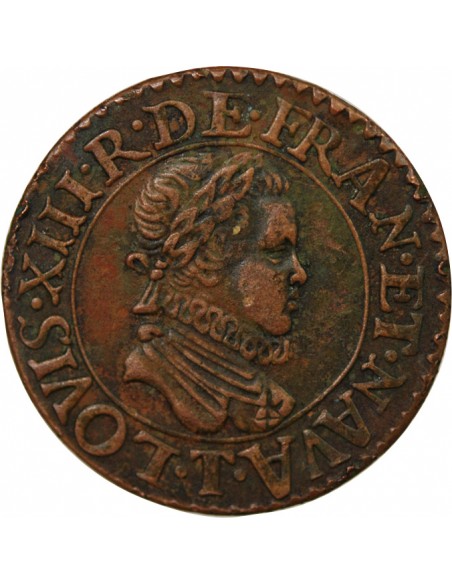 LOUIS XIII - DOUBLE TOURNOIS 1611 T NANTES