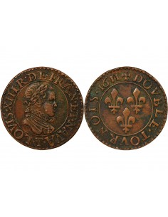 LOUIS XIII - DOUBLE TOURNOIS 1611 T NANTES 2