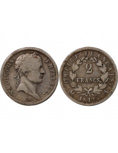 NAPOLEON Ier - 2 FRANCS ARGENT 1811 A PARIS 2