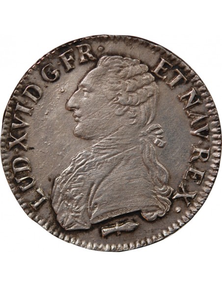 LOUIS XVI - ÉCU ARGENT AUX BRANCHES D'OLIVIER 1789 Q PERPIGNAN