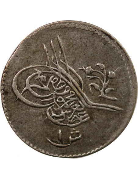 EGYPTE, ABDULAZIZ - 1 QIRSH ARGENT 1277/15 (1874)