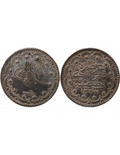 EMPIRE OTTOMAN, MEHMET V - 5 KURUS ARGENT 1327 (1915) 2
