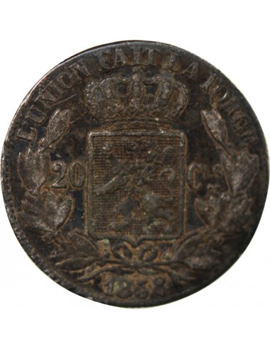 BELGIQUE, LEOPOLD Ier - 20 CENTIMES ARGENT 1858