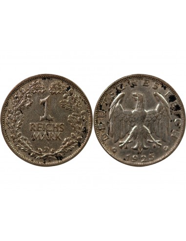 ALLEMAGNE, REPUBLIQUE DE WEIMAR - 1 MARK ARGENT 1925 D MUNICH