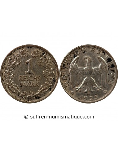 ALLEMAGNE, REPUBLIQUE DE WEIMAR - 1 MARK ARGENT 1925 D MUNICH