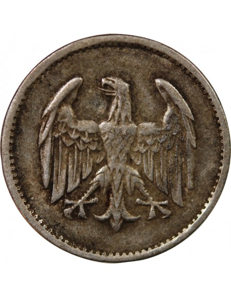 ALLEMAGNE, REPUBLIQUE DE WEIMAR - 1 MARK ARGENT 1924 J HAMBOURG