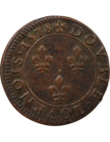 HENRI III - DOUBLE TOURNOIS 1578 A PARIS
