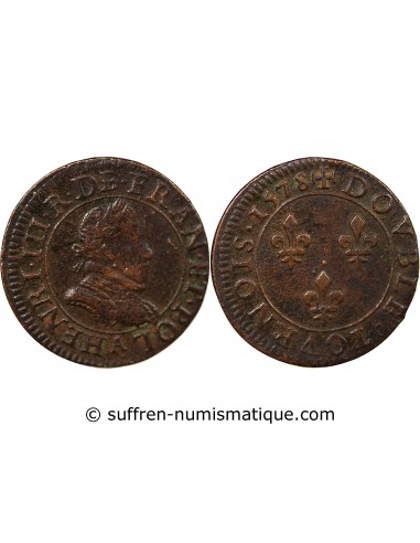 HENRI III - DOUBLE TOURNOIS 1578 A PARIS
